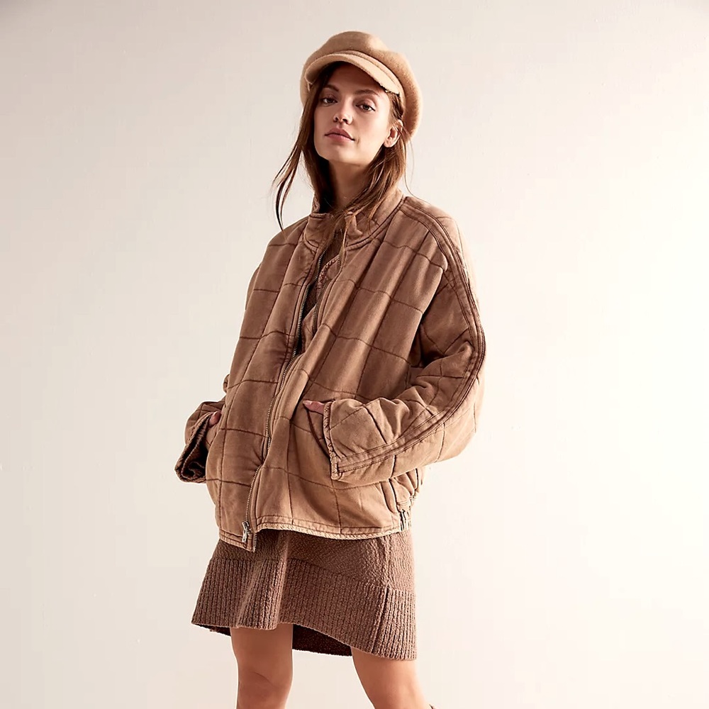 Free People Dolman Quilted Knit Jacket